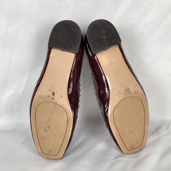 Halogen Kaylee Studded Genuine Leather Slip On Burgundy Loafers Women's Size 6 M - Picture 14 of 14